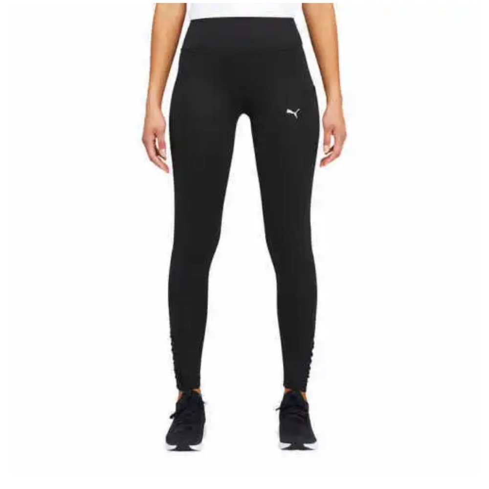 NWT Puma Women's Ruched Fusion Black Pocket Tight Workout Legging M - Picture 2 of 6